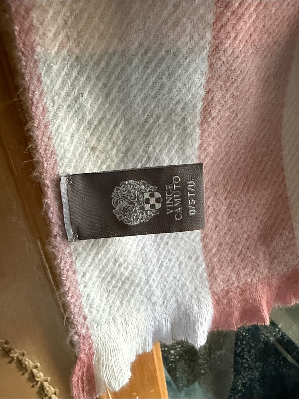 Vince Camuto Pink and White Striped Knit Sweater
